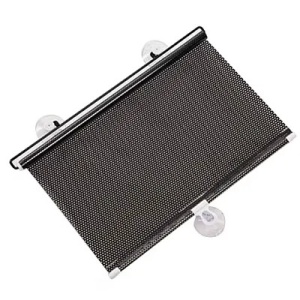 Parasolar auto cu ventuze retractabil negru 68 cm x 125 cm - Img 3