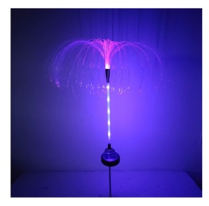 SET 4 LAMPI SOLARE DECORATIVE PALMIER LED COLOR FIBRA OPTICA - Img 2