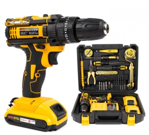 Trusa autofiletanta 24v, cu percutie, 2 acumulatori + 30 piese - Img 1