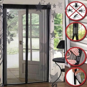 1+1 GRATIS PERDEA PLASA ANTI-INSECTE CU MAGNET 210cm x100cm - Img 1