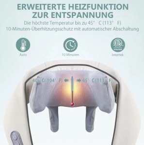 Aparat Masaj Cervical și Lombar cu Shiatsu și Încălzire Infraroșu – Curele Ajustabile, Relaxare Acasă - Img 4