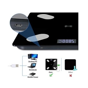 Cantar bluetooth cu analiza corporala Q D001 - Img 7