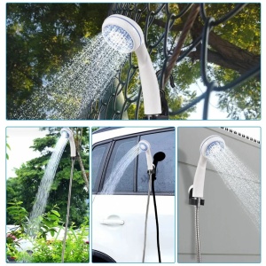 Dus portabil de camping cu robinet incorporat, USB pentru interior/exterior - Img 2