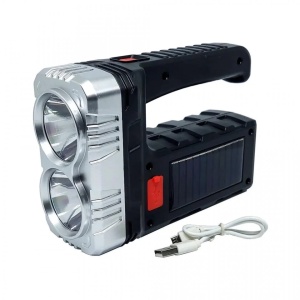 LANTERNĂ DE MÂNĂ REÎNCĂRCABILĂ CU PANOU SOLAR ȘI ÎNCĂRCARE USB (2 LED + 3 LED COB) 7702-B-1 - Img 3