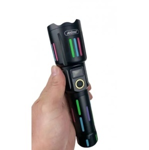 Lanterna tactica 6500lm, 26650mah baterie, incarcare USB Type-C, Zoom - Img 2