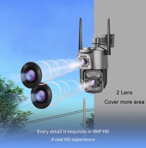 LICHIDARE STOC - Camera de supraveghere wifi, 8 mpx, 4K, lentile duble, ip66, 10x zoom. ptz, night vision, neagra - Img 3