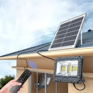 Proiector Solar Led 100W, Iluminat Perimetral, cu Panou Solar 5V 15W, Acumulator 12000mA, Led SMD5050 136 buc - Img 4