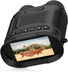 Binoclu profesional cu vedere nocturna in infrarosu Q-NV02, 2.5K UHD, zoom 8x, portabil, afisaj IPS, negru - Img 1