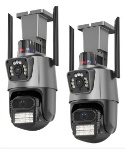 PACHET 2 CAMERE SUPRAVEGHERE ULTRA ZOOM 8MP , ALARMA , SENZOR MISCARE, APLICATIE TELEFON, ROTATIVA 355 GRADE