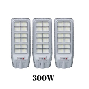 PACHET 3 LAMPI SOLARE STRADALE , 300W, IP65, panou incorporabil, J-812 - Img 1