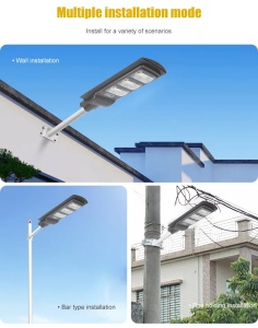 Pachet 4 x Lampa stradala cu picior metalic 90w - Img 3