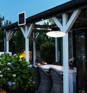 PROIECTOR SOLAR CU ABAJUR 45X20CM 150W CU TELECOMANDA - Img 4