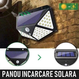 SET 6 LAMPI SOLARE 100 LED + NUMAR DE CASA CU PANOU SOLAR - Img 2
