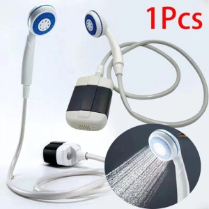 Dus portabil de camping cu robinet incorporat, USB pentru interior/exterior - Img 4