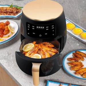 Friteuză fără Ulei cu Aer Cald, 2400W, 6L, LCD Touch, 6 Programe, Accesorii Incluse - Img 3