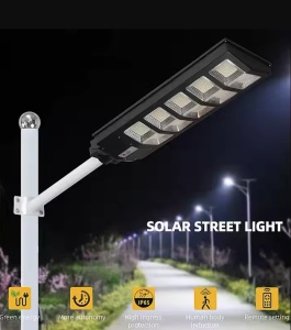 LAMPA SOLARA STRADALA CU SENZOR SI TELECOMANDA 300W / 400W / 500W - Img 2