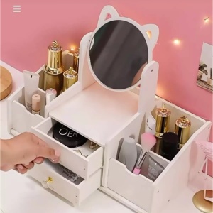 Organizator de bijuterii si cosmetice cu oglinda - Img 4