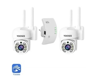 PACHET 2 CAMERE SUPRAVEGHERE 5MP + APLIFICATOR SEMNAL WIFI
