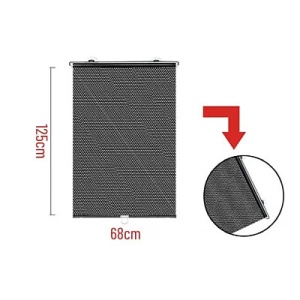 Parasolar auto cu ventuze retractabil negru 68 cm x 125 cm - Img 6
