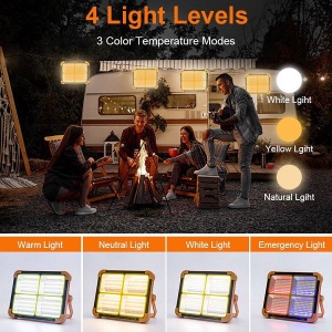 PROIECTOR LED 500W INCARCARE CU PANOU SOLAR 3 MODURI LUMINA, FUNCTIE STROBOSCOP, FUNCTIE POWER BANK - Img 5