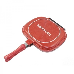 Tigaie Grill Dubla Marmorata, Antiaderenta, 34 cm - Img 1