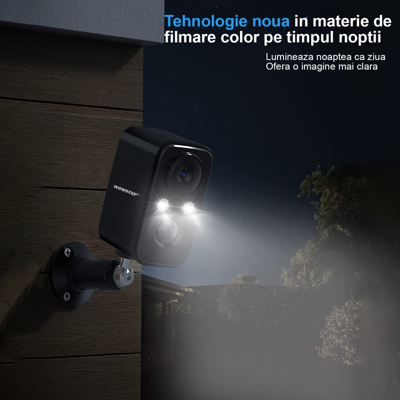 Camera de Supraveghere WowStep®, Wi-Fi 2Ghz, Panou Solar