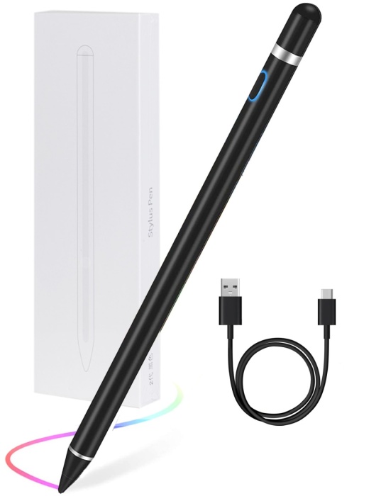 Stylus iPad Pen Universal, WowStep®, Pix Touch Profesional pentru Tableta iPad Apple Android, Windows, Negru