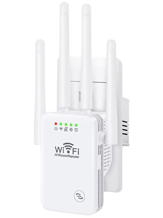 Resigilat - Amplificator Semnal Wireless, WowStep®, 4 Antene, Retea 2.4 Hz, 300 Mbps, Slot LAN, Alb - Img 1
