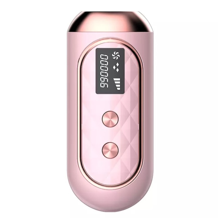 Resigilat - Epilator IPL WowStep®, epilare definitiva fara durere, 999.999 impulsuri, Tehnologie IPL, 5 trepte de intensitate, pentru barbati si femei, Senzor Piele, fata, corp, axila si inghinal, Roz