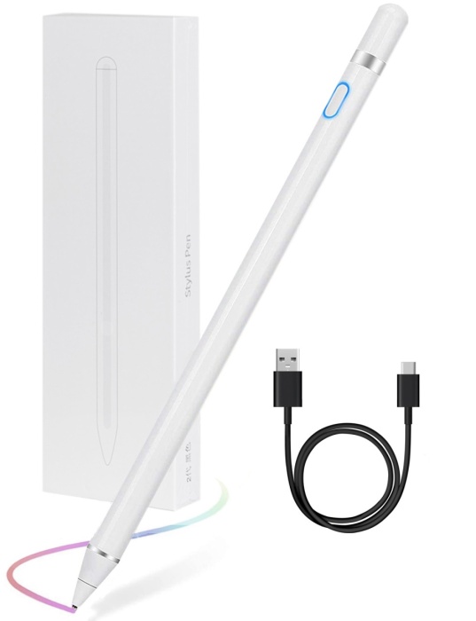 Stylus iPad Pen Universal, WowStep®, Pix Touch Profesional pentru Tableta iPad Apple Android, Windows, Alb