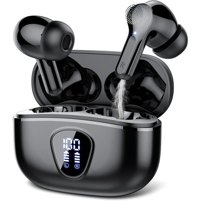 Casti Wireless Audio RUNEX®, Model Urban CX10, Afisaj LED, Control Tactil, Autonomie 30h, Negru