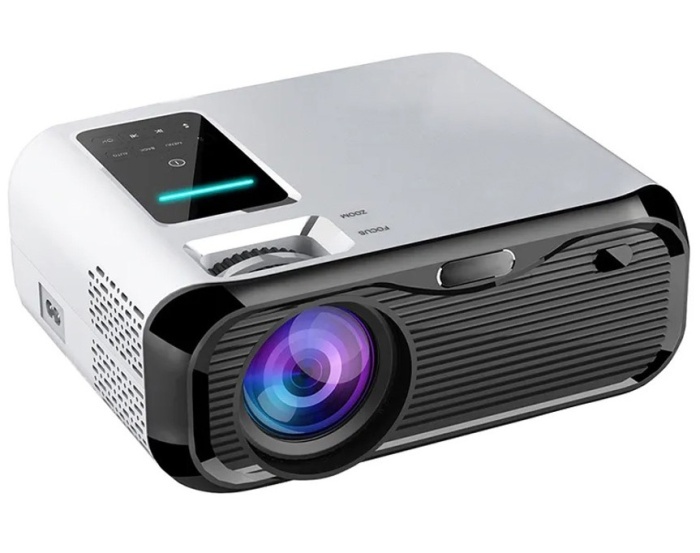 Resigilat - Videoproiector WowStep®, Android 9 si Wi-Fi 5G, Bluetooth, 7000 Lumeni, Rezolutie HD, HDMI, Mirroring pentru Android/IOS, Alb