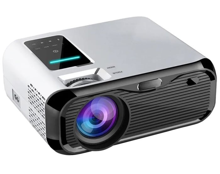 Videoproiector WowStep®, Android 9 si Wi-Fi 5G, Bluetooth, 7000 Lumeni, Rezolutie HD, HDMI, Mirroring pentru Android/IOS, Alb