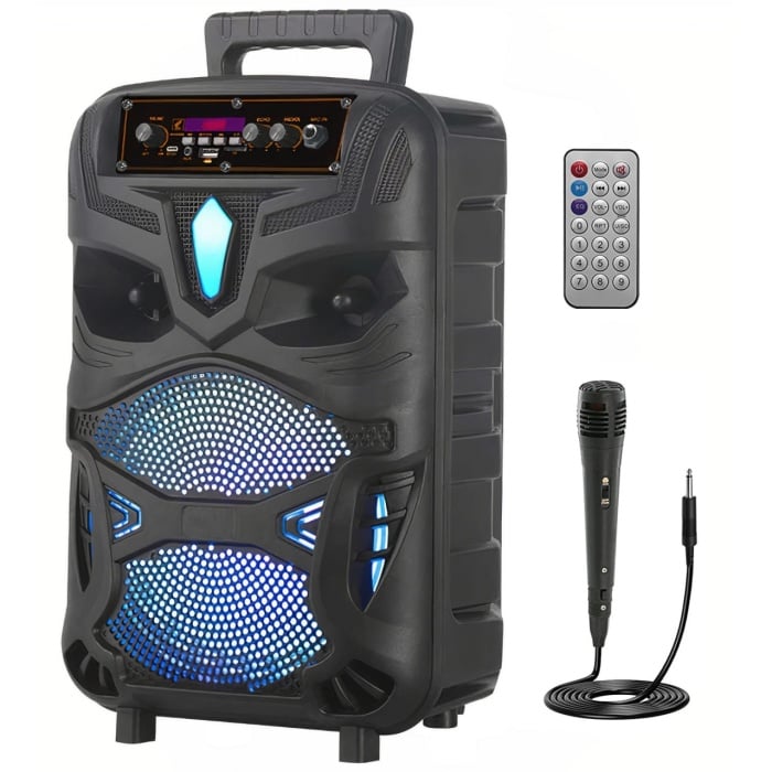 Boxa Portabila Bluetooth WowStep, Model NDR-P55, Maner Transport, Microfon Detasabil, Telecomanda