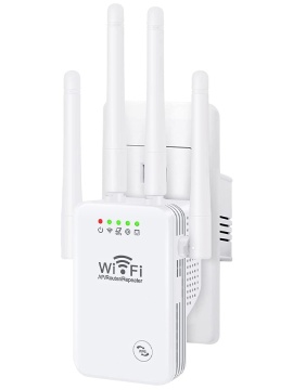 Amplificator Semnal Wireless, WowStep®, 4 Antene, Retea 2.4 Hz, 300 Mbps, Slot LAN, Alb - Img 1