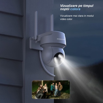Camera de Supraveghere WowStep®, Wi-Fi, 3MP, 2K, Vizualizare Infrarosu, Detectarea Miscarii - Img 2