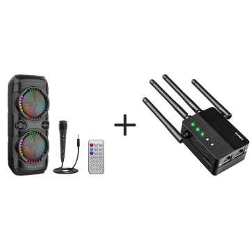 Pachet Boxa Portabila 30W + Amplificator Semnal Wireless