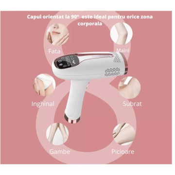 Resigilat - Epilator IPL WowStep®, epilare definitiva fara durere, 999.999 impulsuri, Tehnologie IPL, 5 trepte de intensitate, pentru barbati si femei, Senzor Piele, fata, corp, axila si inghinal - Img 9