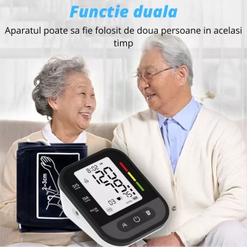 Tensiometru de brat, WowStep®, Masurare Tensiune Sistolica/Diastolica, Puls, Senzor de mare Precizie, Ecran LCD, Diagonala de 3.2 Inch, Manseta Reglabila, Portabil - Img 8