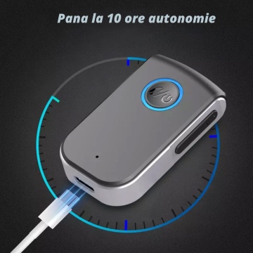 Adaptor Bluetooth 5.0, WowStep®, Receiver Audio cu Port AUX 3.5 mm, Portabil, Compatibil cu Orice Device, pentru Masina, Sistem Audio, Boxe - Img 6