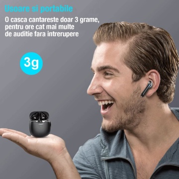 Casti wireless audio, WowStep®, Bluetooth, Control prin Atingere, Sunet Hi-Fi, Microfon Incorporat, Autonomie 32h - Img 4