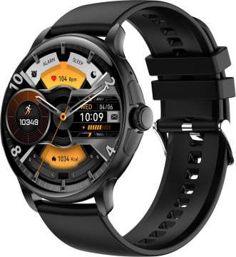 Ceas Smartwatch Fitness, WowStep®, Apeluri, Microfon, Difuzor, Notificari Sms/Social Media, Autonomie 7 Zile, Negru - Img 1