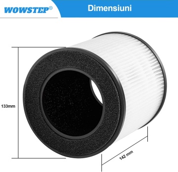 Filtru HEPA pentru purificator WowStep®, model B-D0L2, Carbon activ, Filtrare pana la 0.3 Microni - Img 6