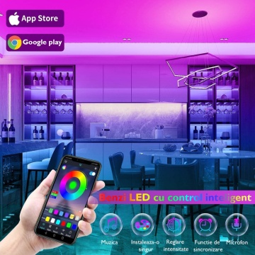 Kit Banda LED, WowStep® 15 Metri, 5050 RGB, Aplicatie Telefon, WI-FI, Senzor Sunet, Telecomanda, Multicolor - Img 3