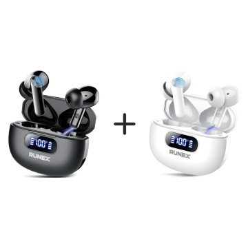 Pachet Casti Wireless Negre + Casti Wireless Albe
