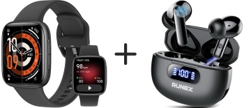 Pachet Ceas Smartwatch PX10 + Casti Wireless CX20