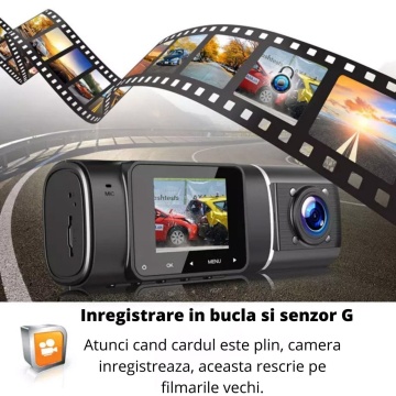 Resigilat - Camera Auto DVR Duala, WowStep®, Ecran LCD, Diagonala 1.5 inch, Full HD, Vedere Nocturna, Rezolutie de 1080p - Img 7