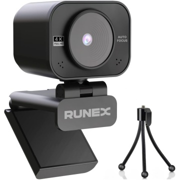 Resigilat - Camera Web Runex® 4K, 8MP, Auto-Focus Rotire 360 Grade, Microfon Dual, Trepied