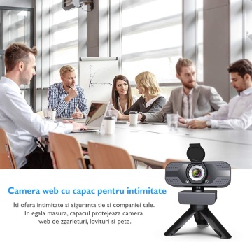 Resigilat - Camera Web, WowStep®, S500 PRO Full HD, Rezolutie 1920 x 1080p, Rotatie 360°, Microfon Omnidirectional cu Reducere Zgomot - Img 2