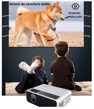 Resigilat - Videoproiector WowStep®, Android si Wi-Fi, 4000 Lumeni, Rezolutie HD, HDMI, Mirroring pentru Android/IOS - Img 4